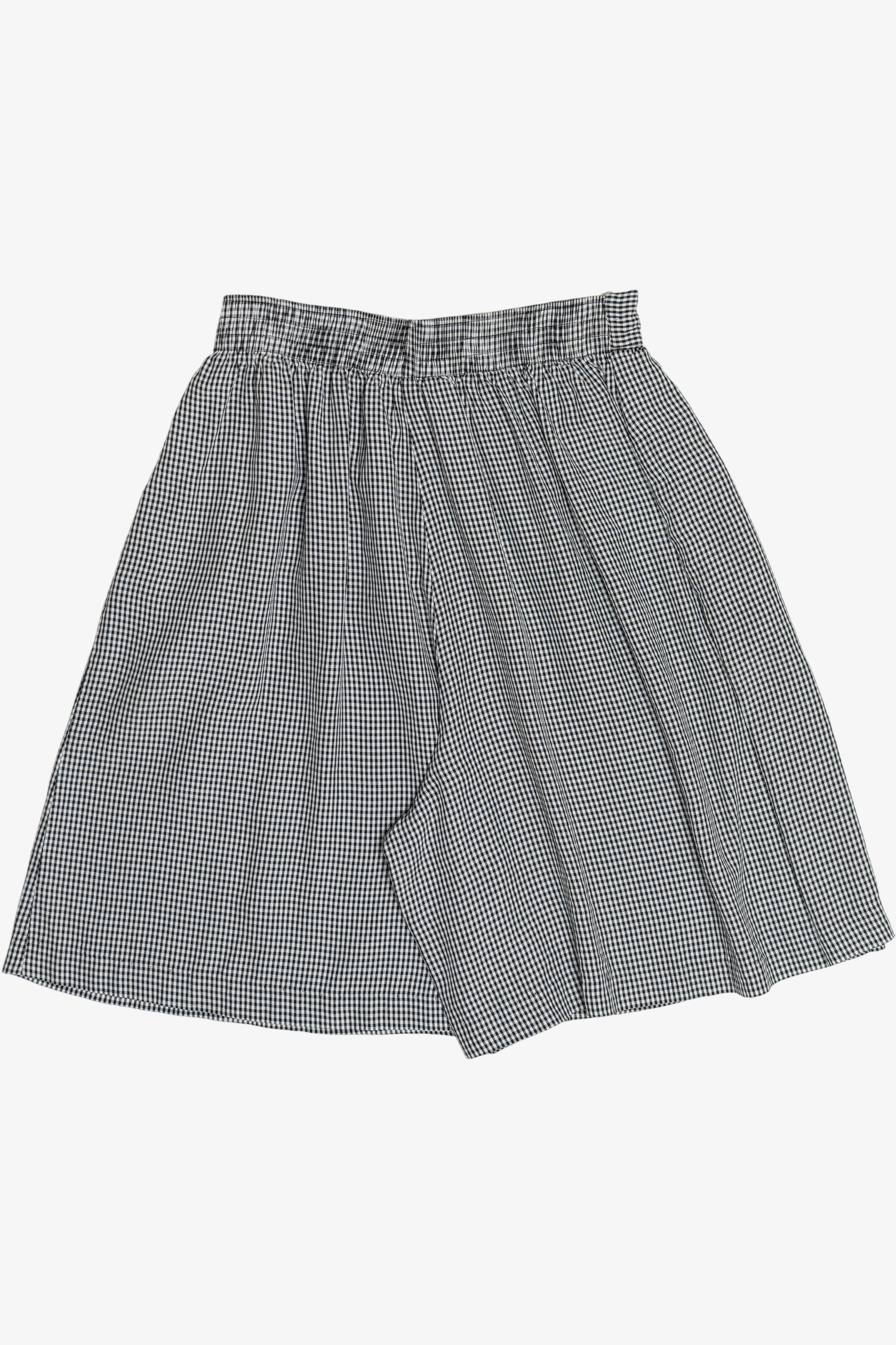 Vintage Diana Hartman High Waisted Flowy Gingham Shorts (1990s)