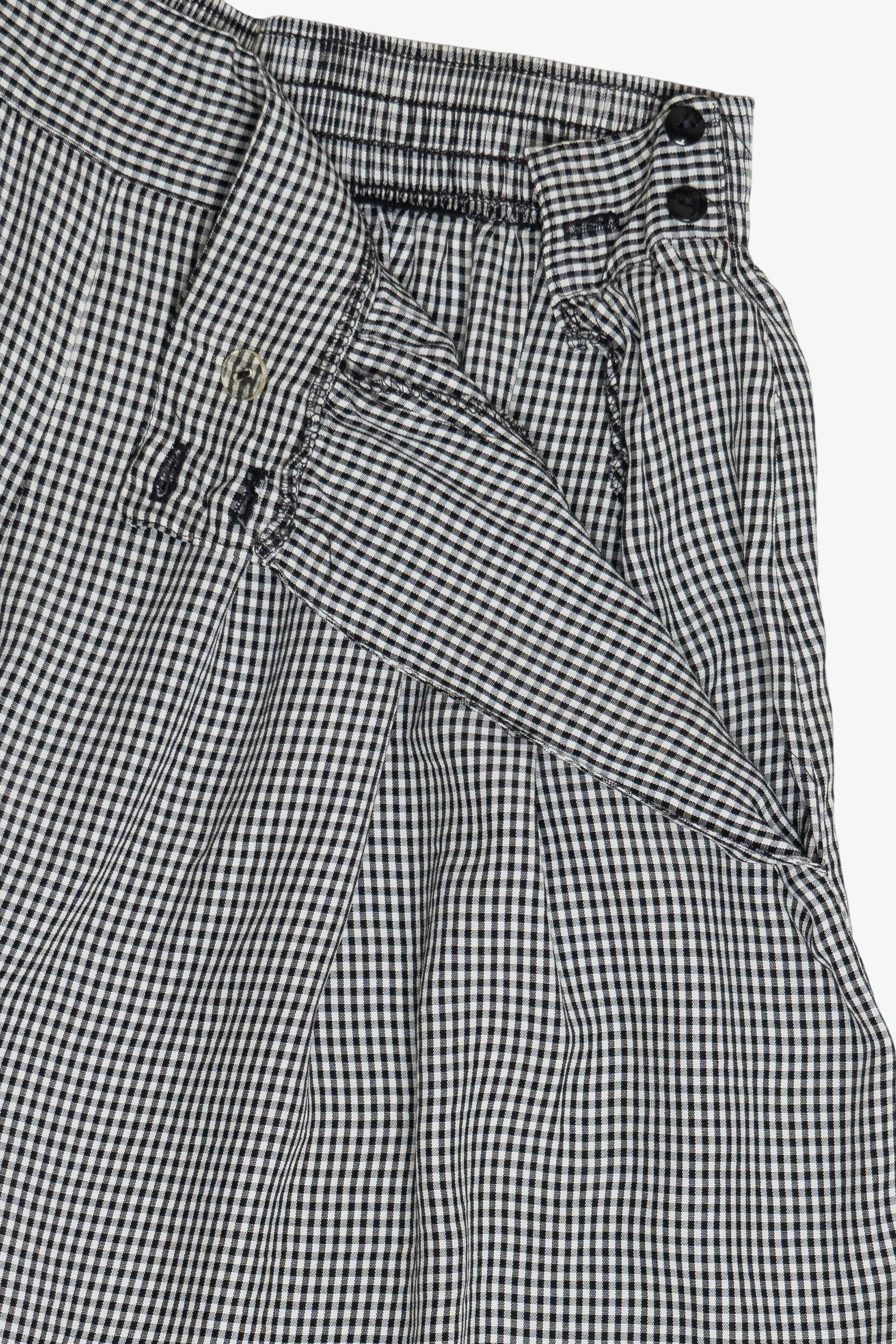 Vintage Diana Hartman High Waisted Flowy Gingham Shorts (1990s)