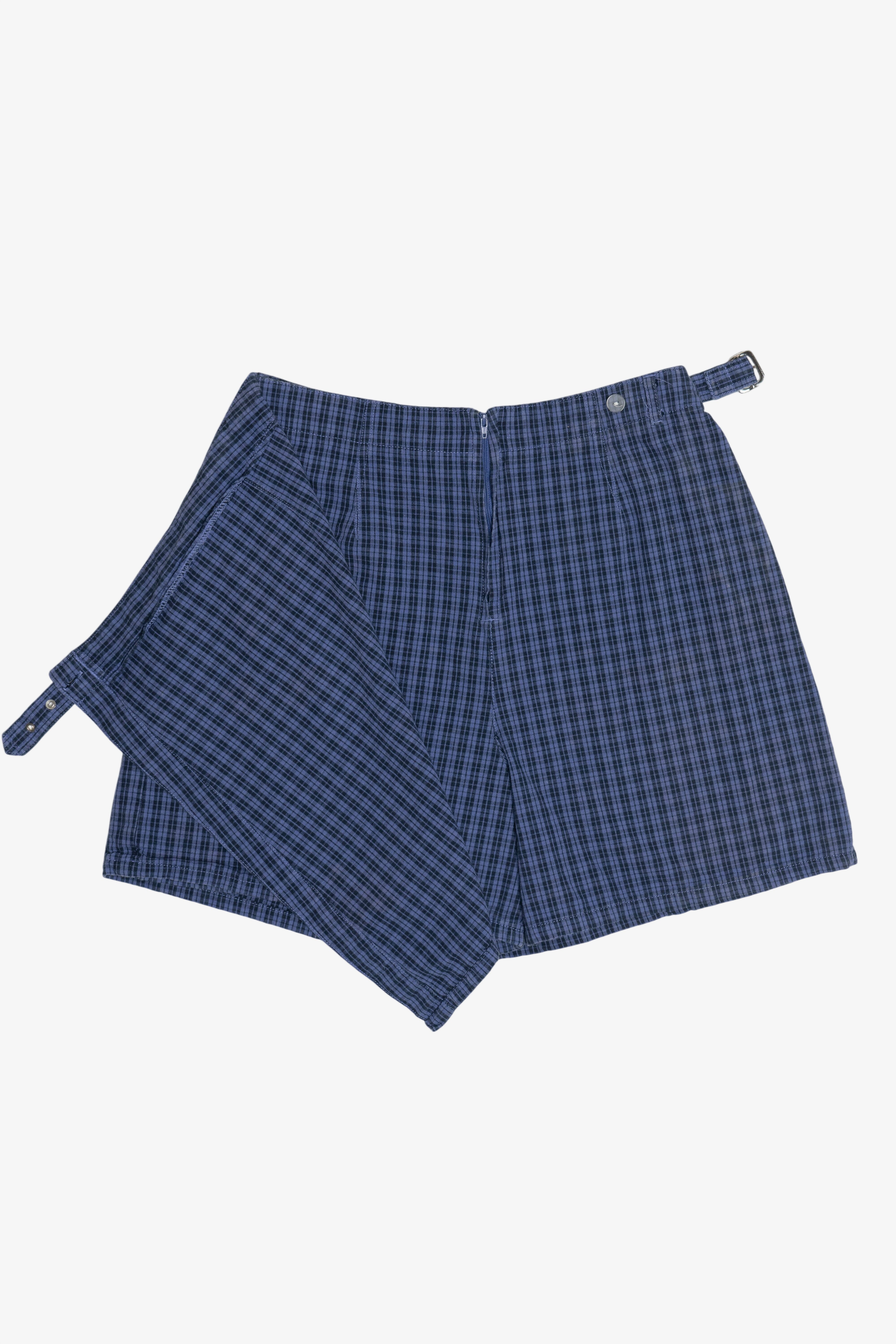 Vintage White Stag Plaid Mini Skort (1990s)