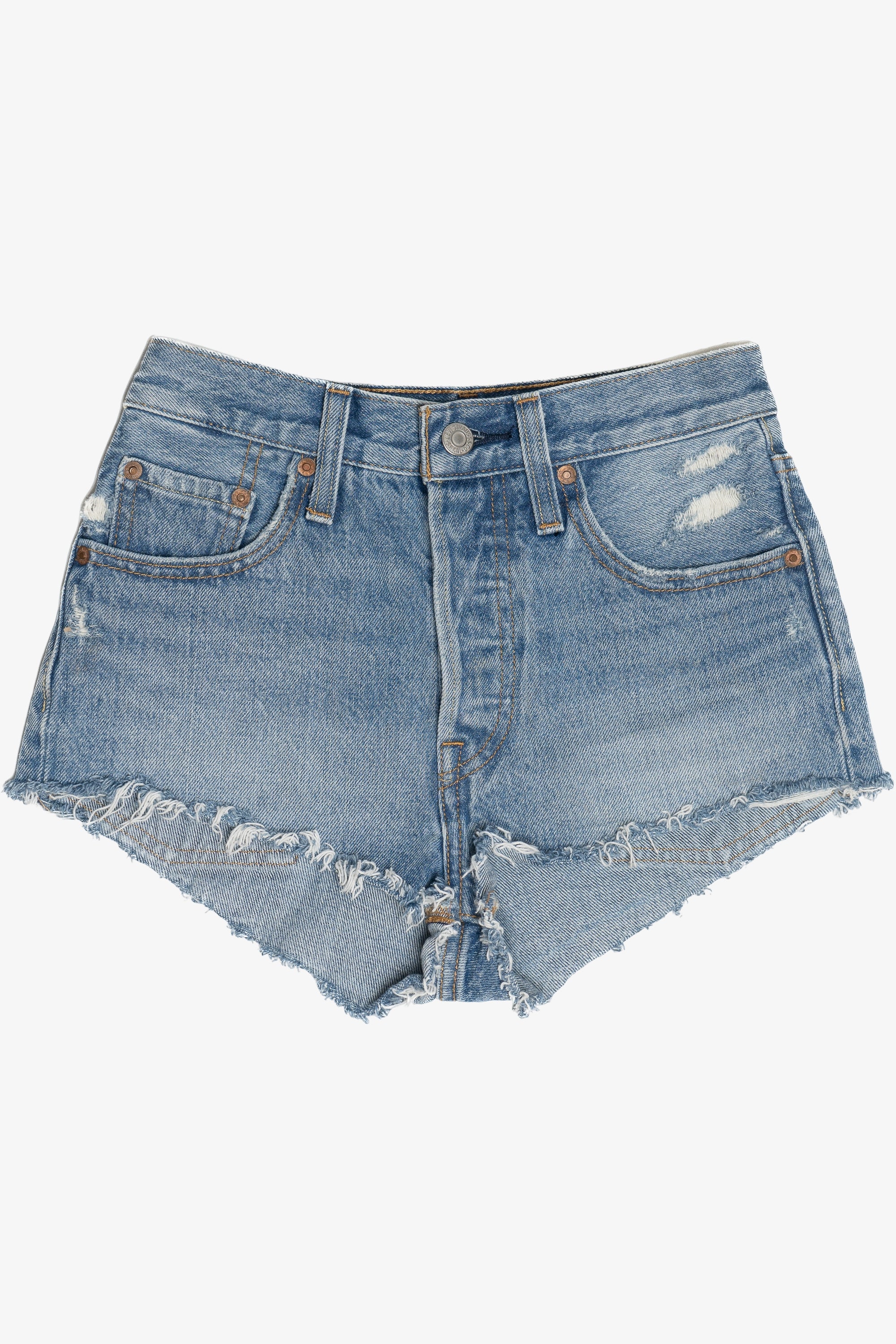 Levi's Premium 501 Button Fly Denim Micro Short Shorts 1440