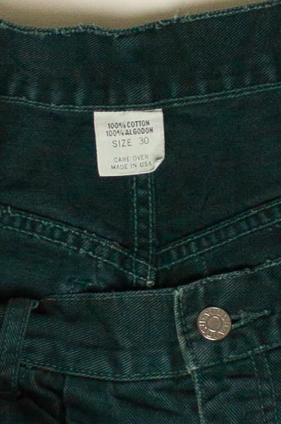 Vintage Green Rodin Denim Shorts (1990s)