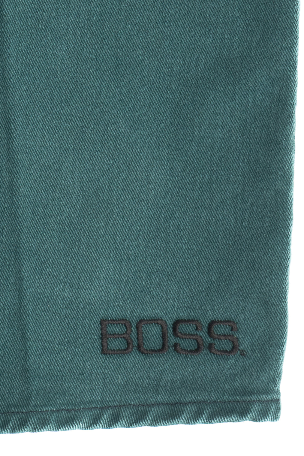 Vintage Boss Embroidered Logo Denim Shorts (1990s)