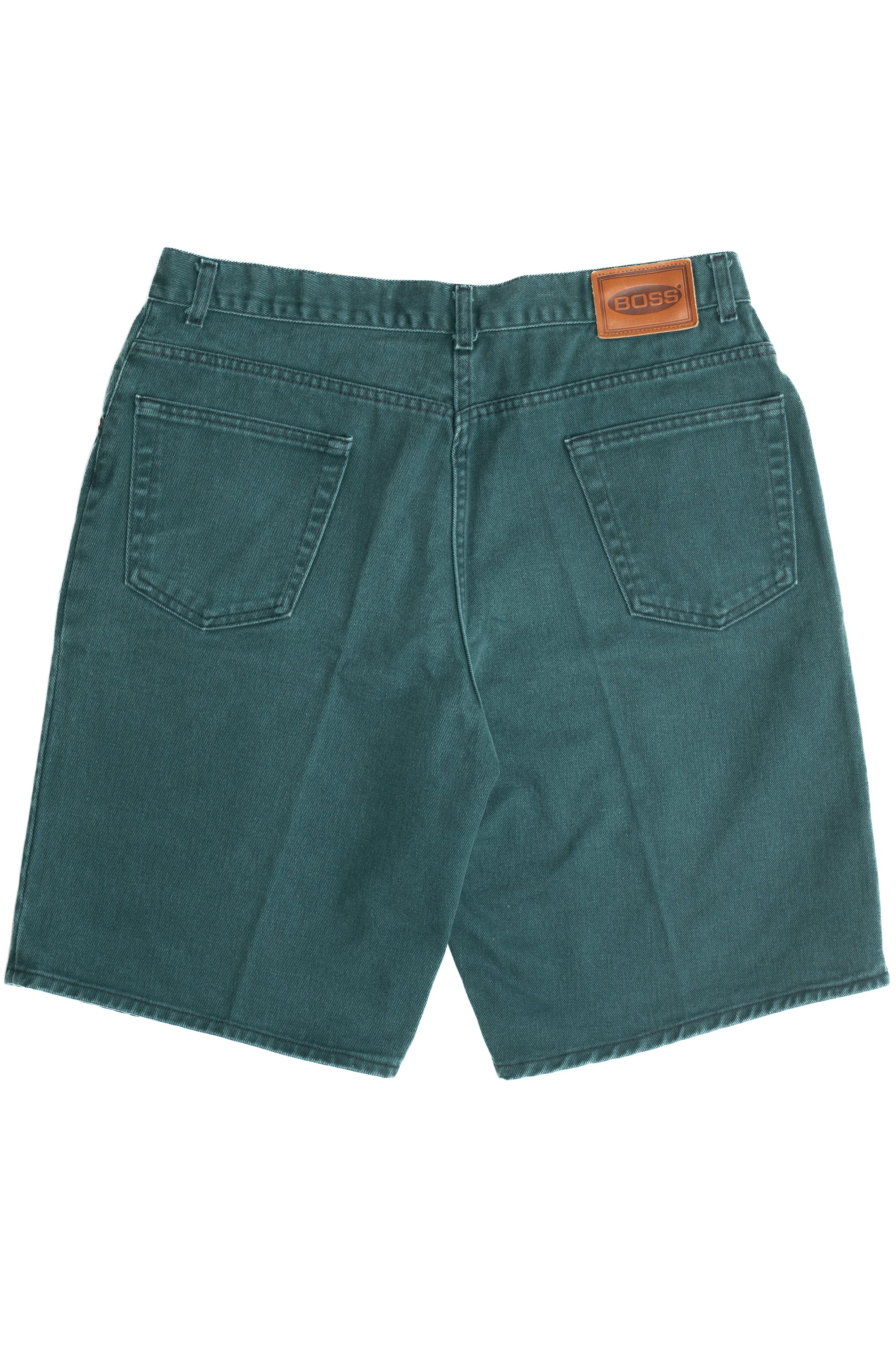 Vintage Boss Embroidered Logo Denim Shorts (1990s)