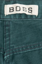 Vintage Boss Embroidered Logo Denim Shorts (1990s)