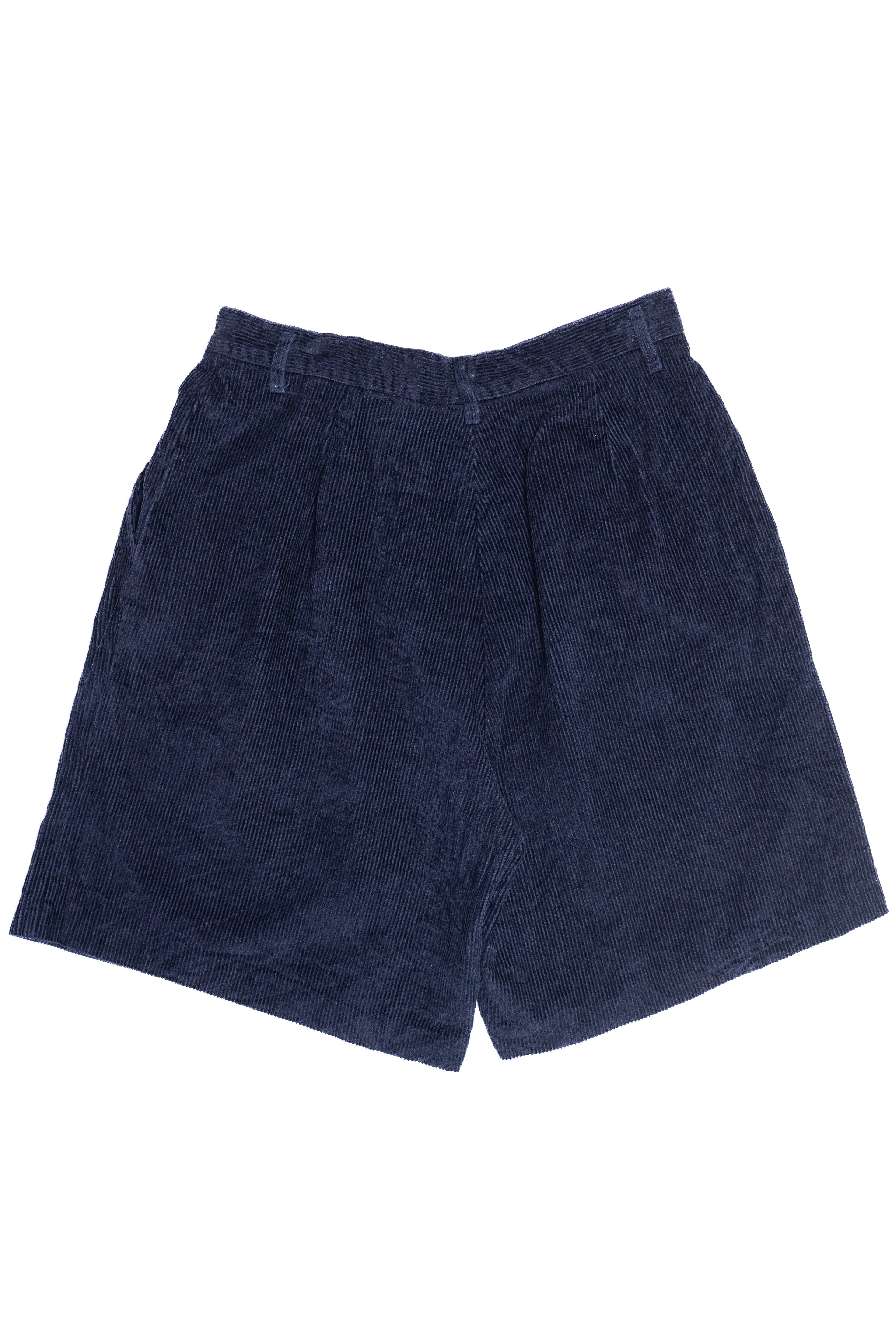 Vintage Princeton Club High Waisted Navy Corduroy Shorts (1990s)