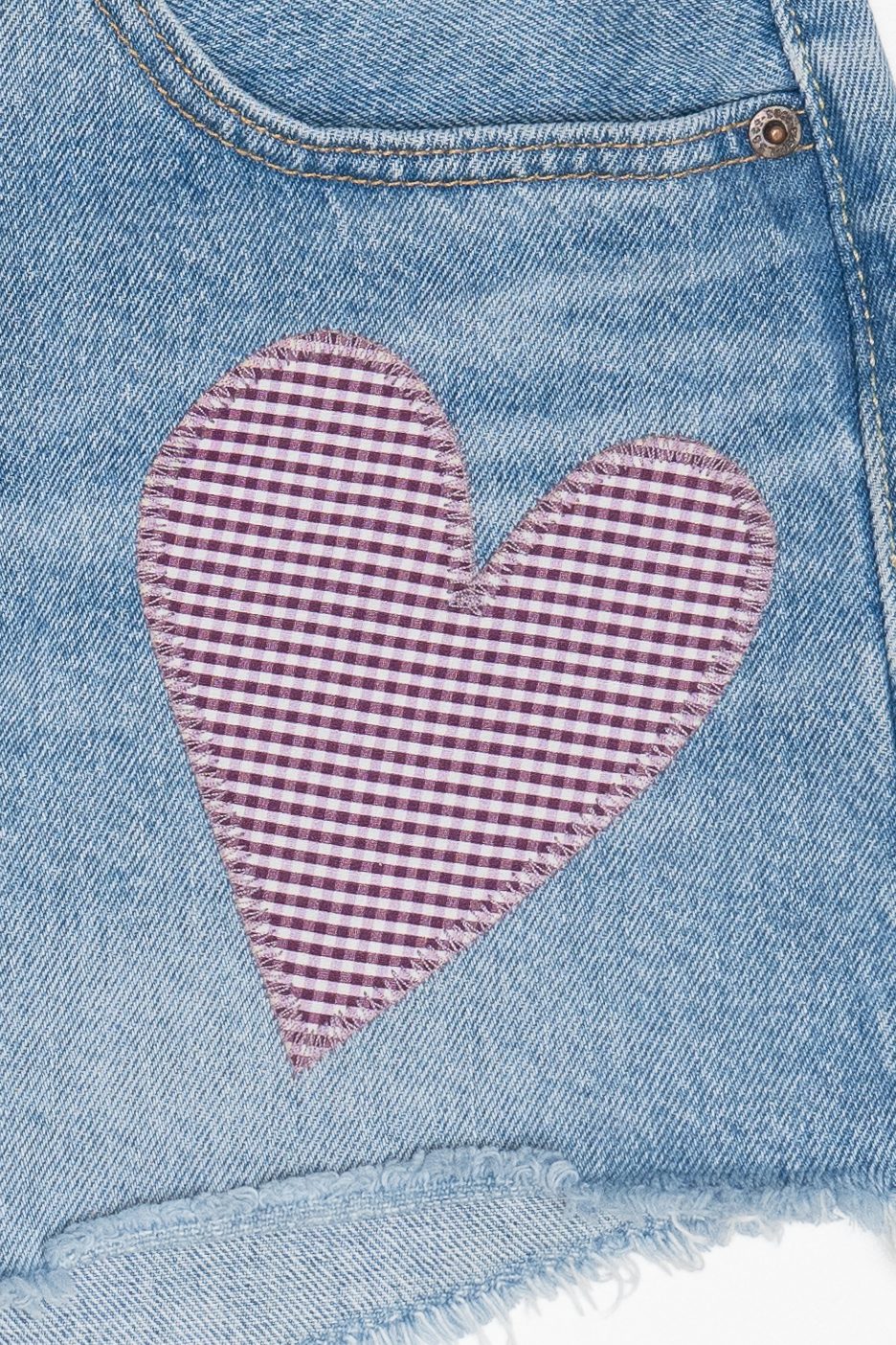 Levi's 501 150 Heart Patch Button Fly Denim Shorts (2020s)