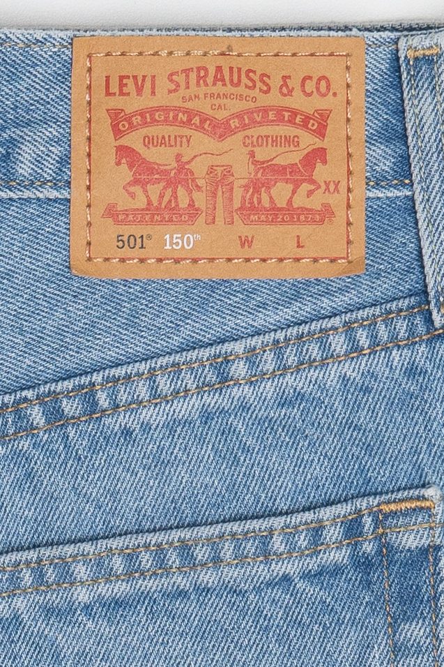 Levi's 501 150 Heart Patch Button Fly Denim Shorts (2020s)