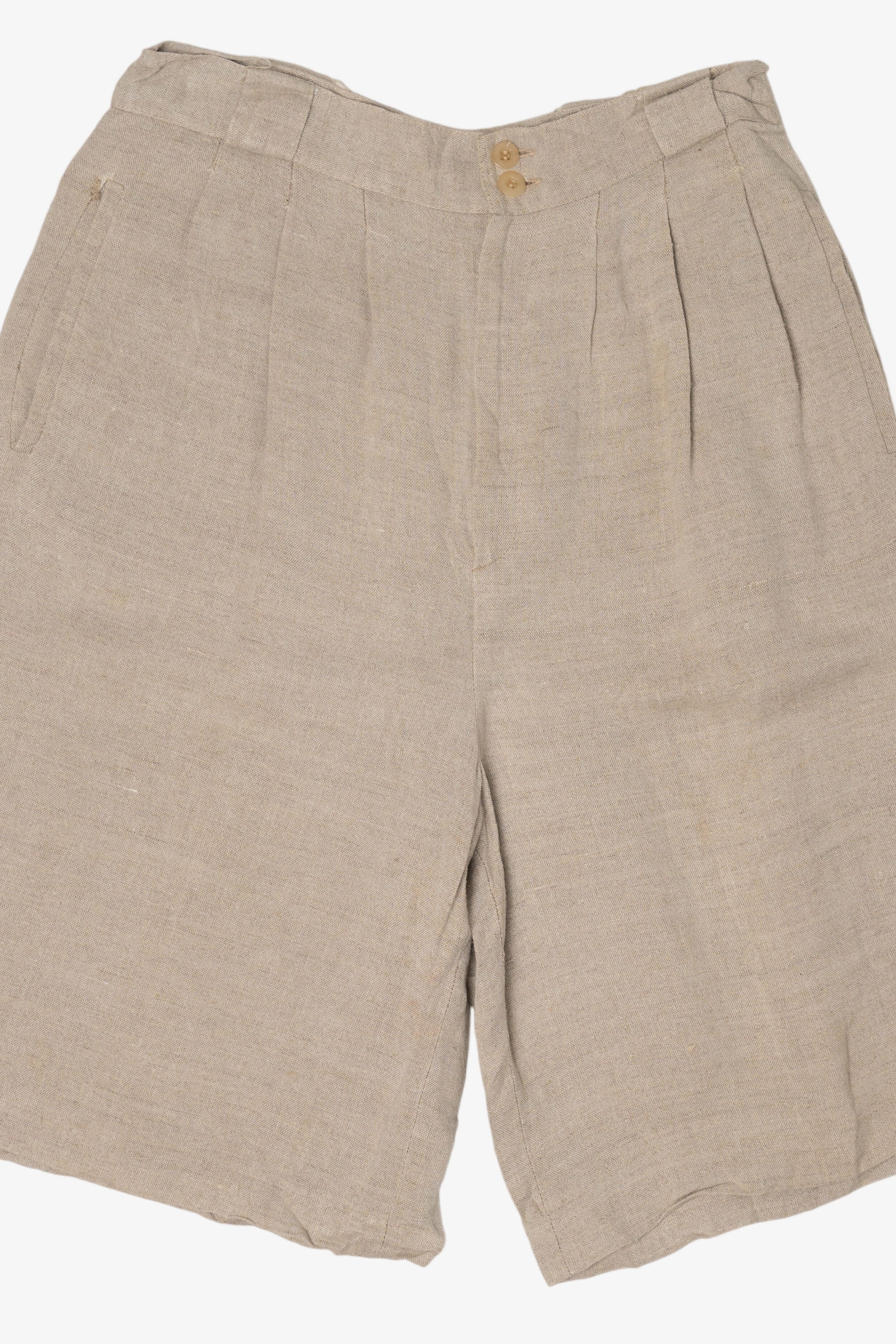 Vintage Collectible Gold Beige High Waisted Wide Leg Shorts (1980s)