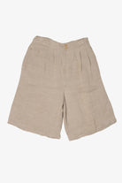 Vintage Collectible Gold Beige High Waisted Wide Leg Shorts (1980s)