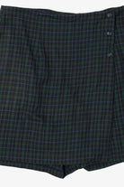 Vintage Navy Blue Plaid First Option Mini Skort (1990s)