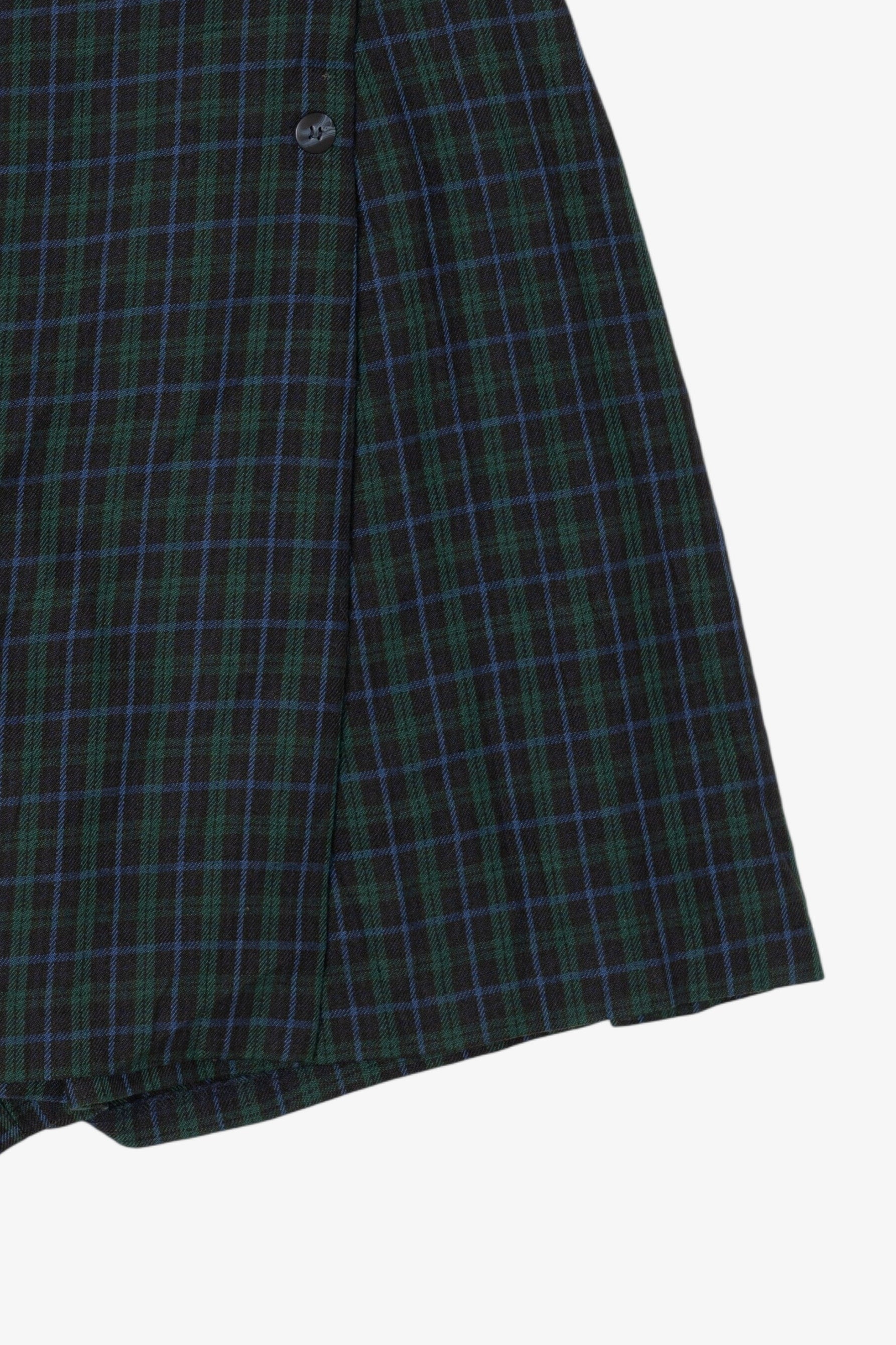 Vintage Navy Blue Plaid First Option Mini Skort (1990s)