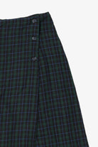 Vintage Navy Blue Plaid First Option Mini Skort (1990s)