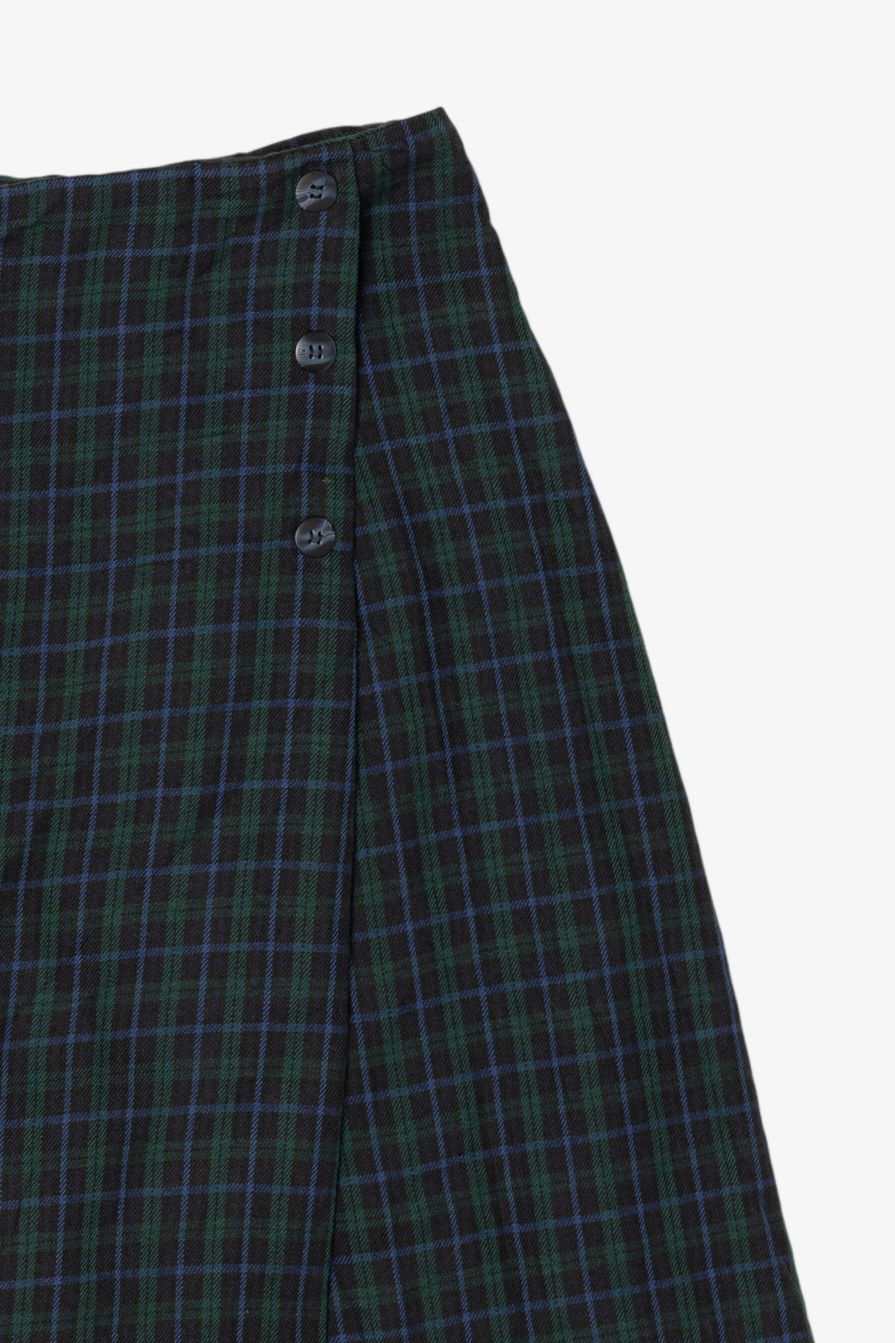 Vintage Navy Blue Plaid First Option Mini Skort (1990s)