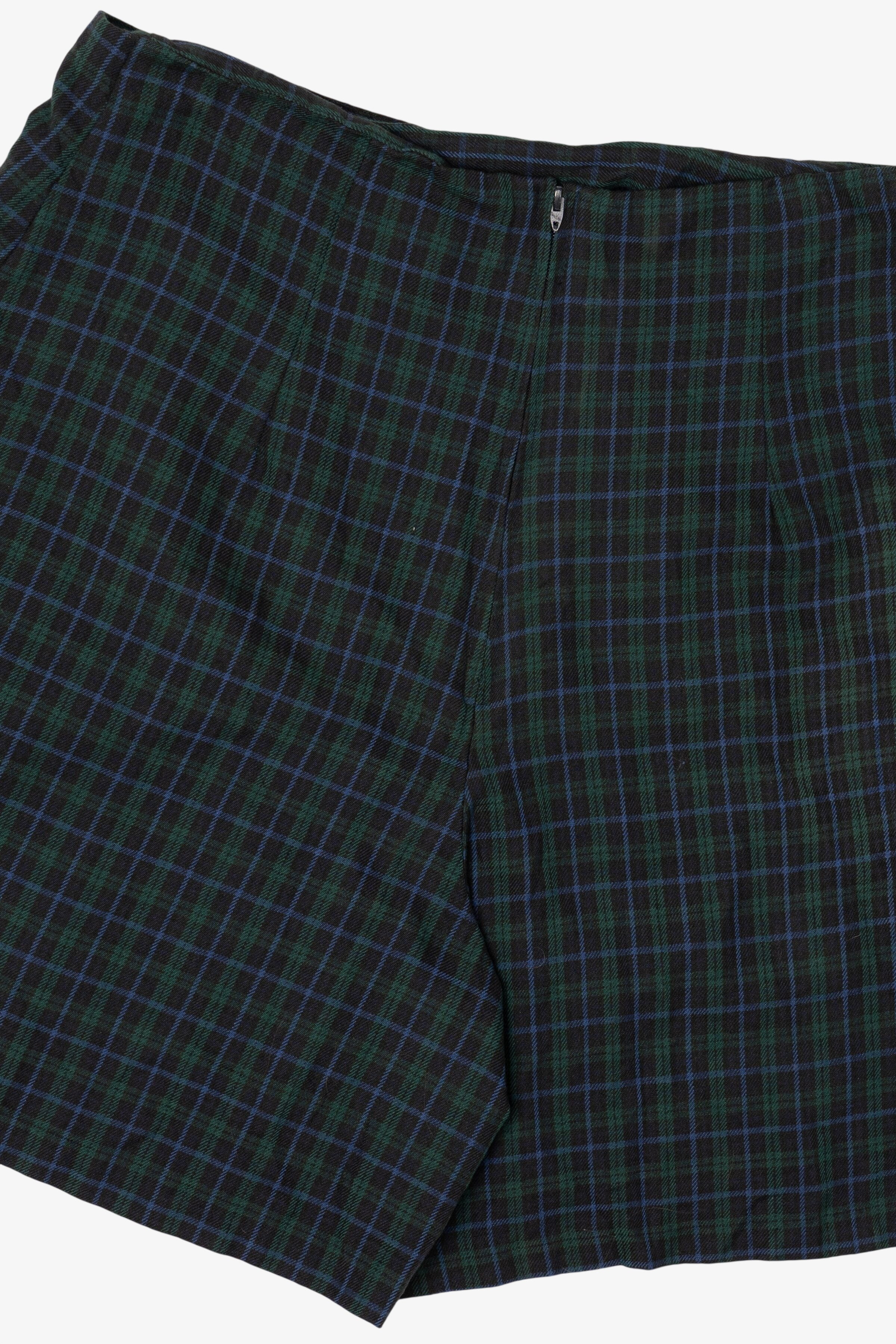 Vintage Navy Blue Plaid First Option Mini Skort (1990s)