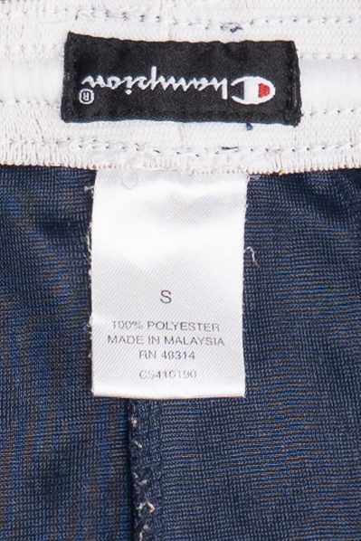 Champion "NAVY" Foldover Sports Mesh Short Shorts (2020s)