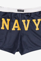 Champion "NAVY" Foldover Sports Mesh Short Shorts (2020s)