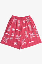 Cotton Fields by M. Mac Turtle Rock Print Pink Cotton Shorts (2010s)