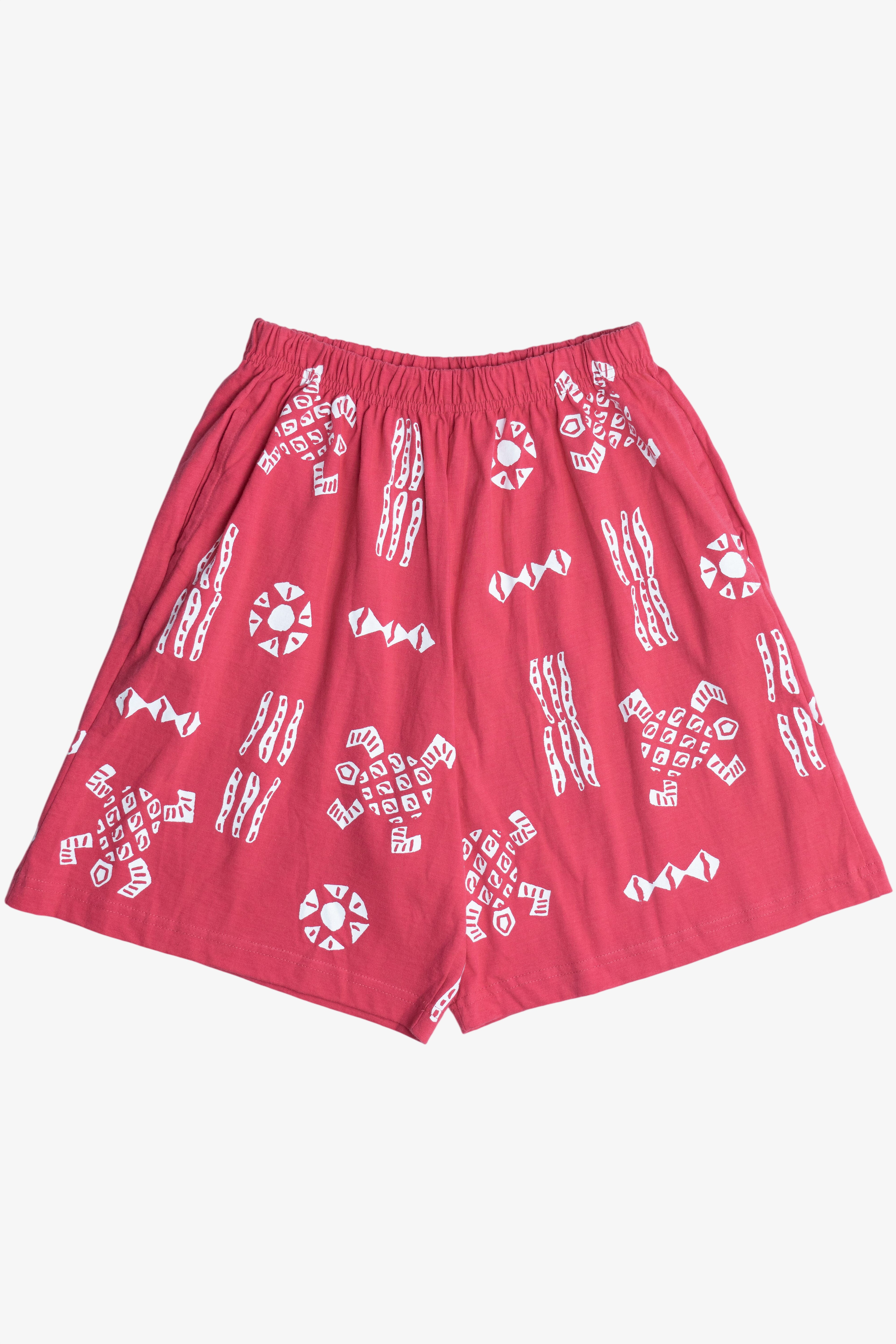 Cotton Fields by M. Mac Turtle Rock Print Pink Cotton Shorts (2010s)