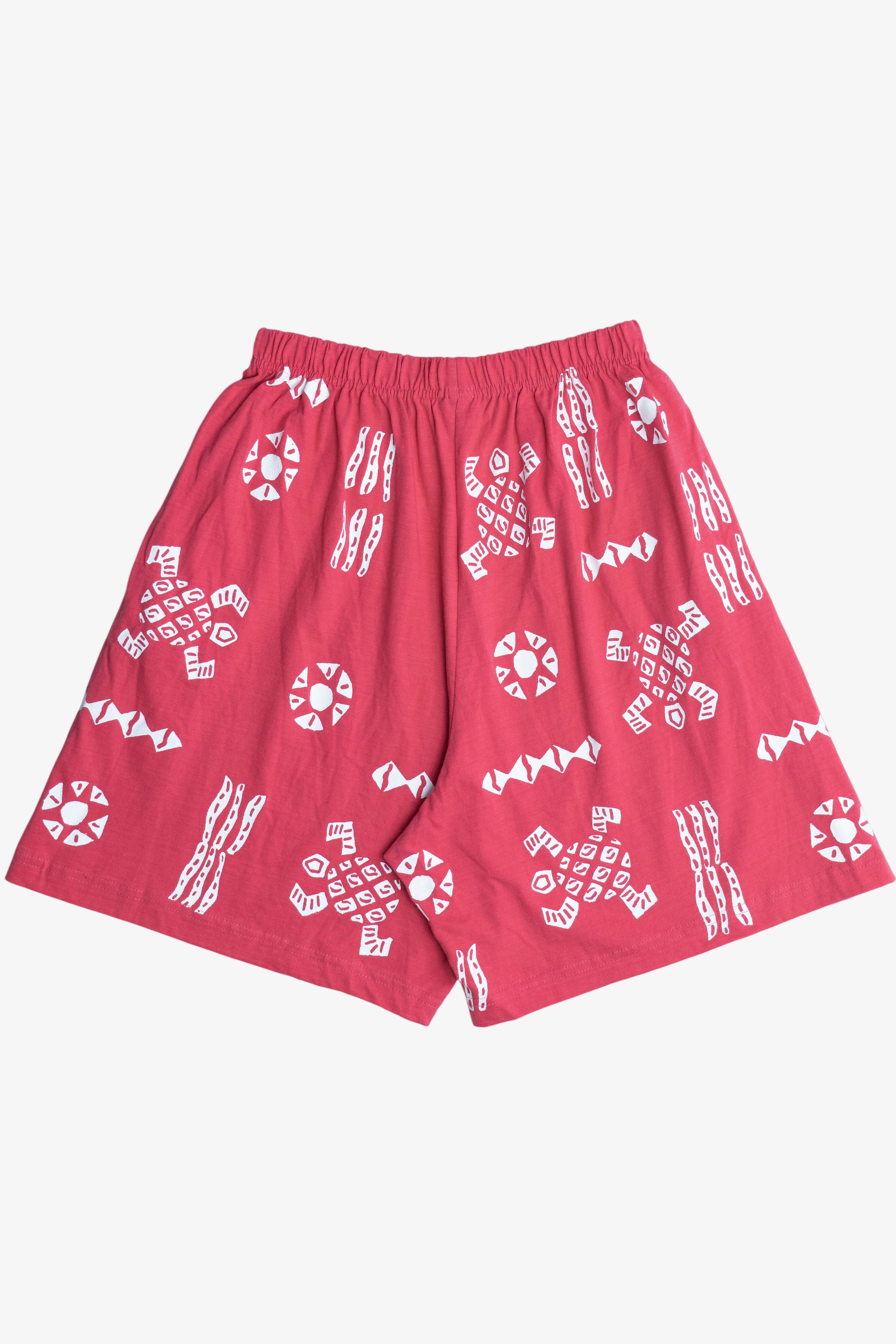 Cotton Fields by M. Mac Turtle Rock Print Pink Cotton Shorts (2010s)