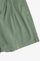 Vintage Sage Green Pleated High Waisted Shorts (1990s)