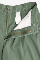 Vintage Sage Green Pleated High Waisted Shorts (1990s)