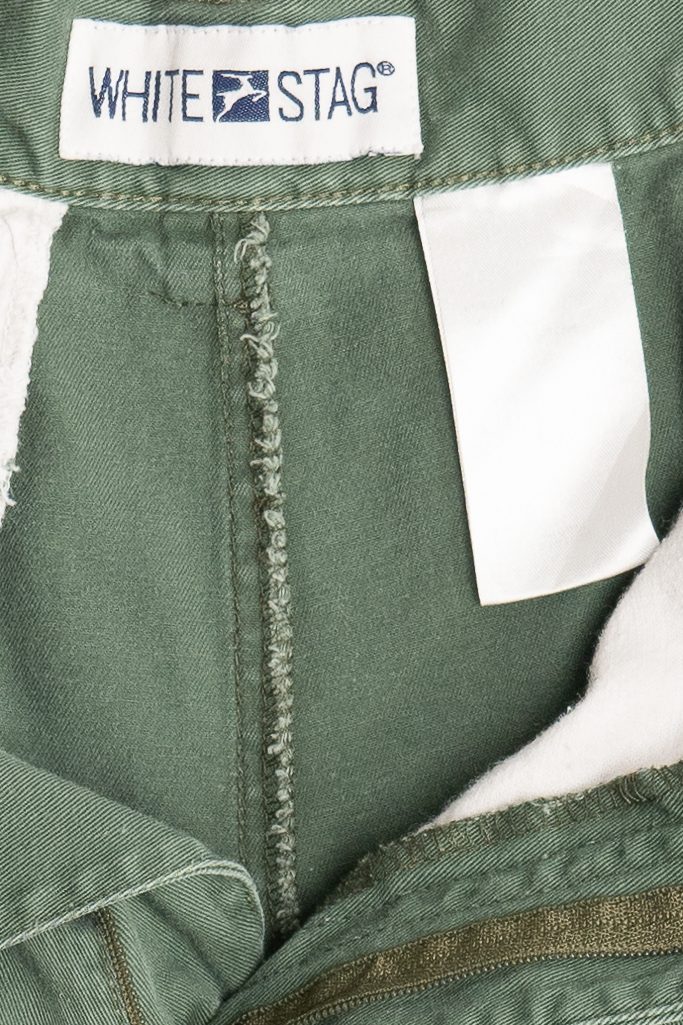 Vintage Sage Green Pleated High Waisted Shorts (1990s)