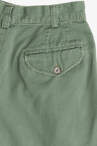 Vintage Sage Green Pleated High Waisted Shorts (1990s)