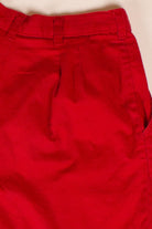 Vintage Red Pleated Shorts (1990s)