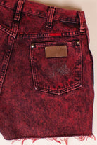 Vintage Red Wrangler Denim Cutoff Shorts (1990s)
