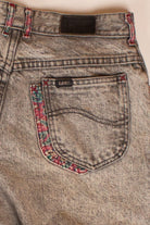 Vintage Lee Paisley Detail Denim Cutoff Shorts (1990s)