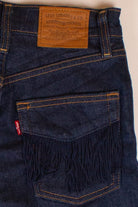 Vintage Pocket Fringe Levi's Cutoff Denim Shorts (2000s)