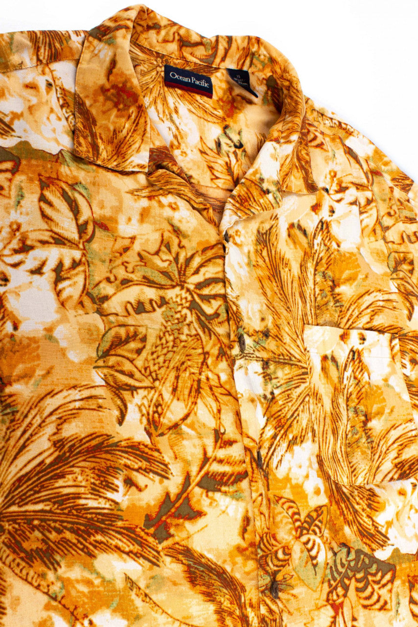 Vintage Rusty Palms Silk Shirt