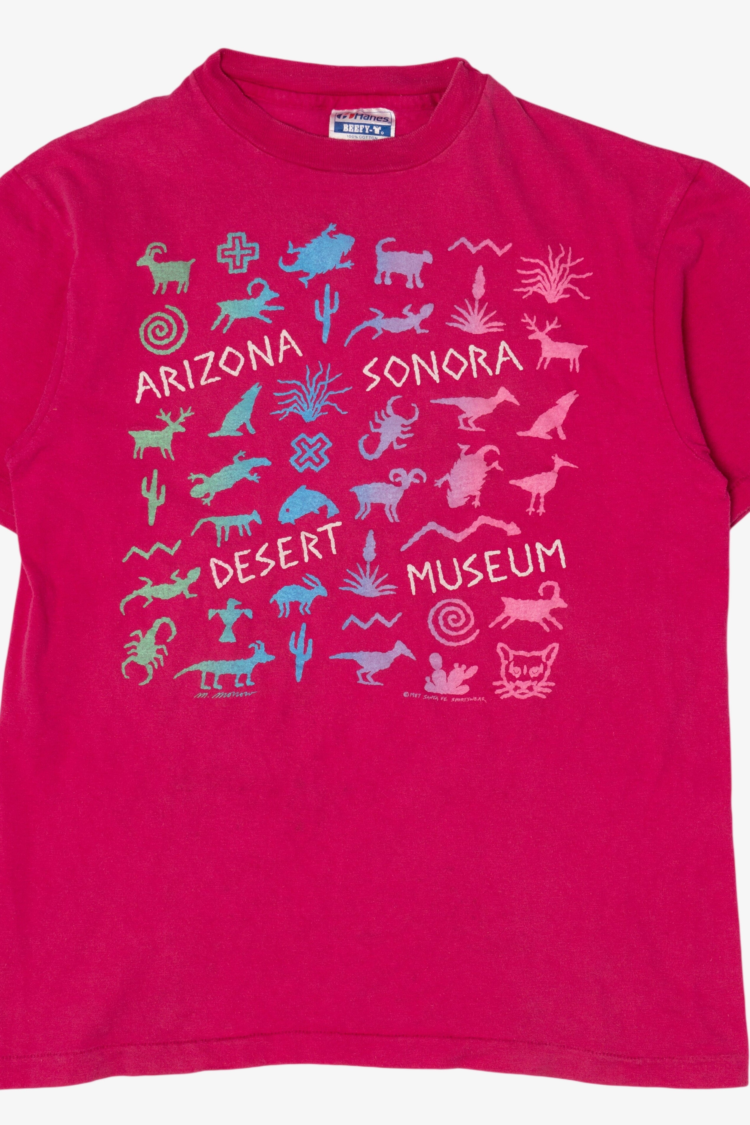 Vintage Pink Arizona Sonora Desert Museum Single Stitch T-Shirt (1980s)