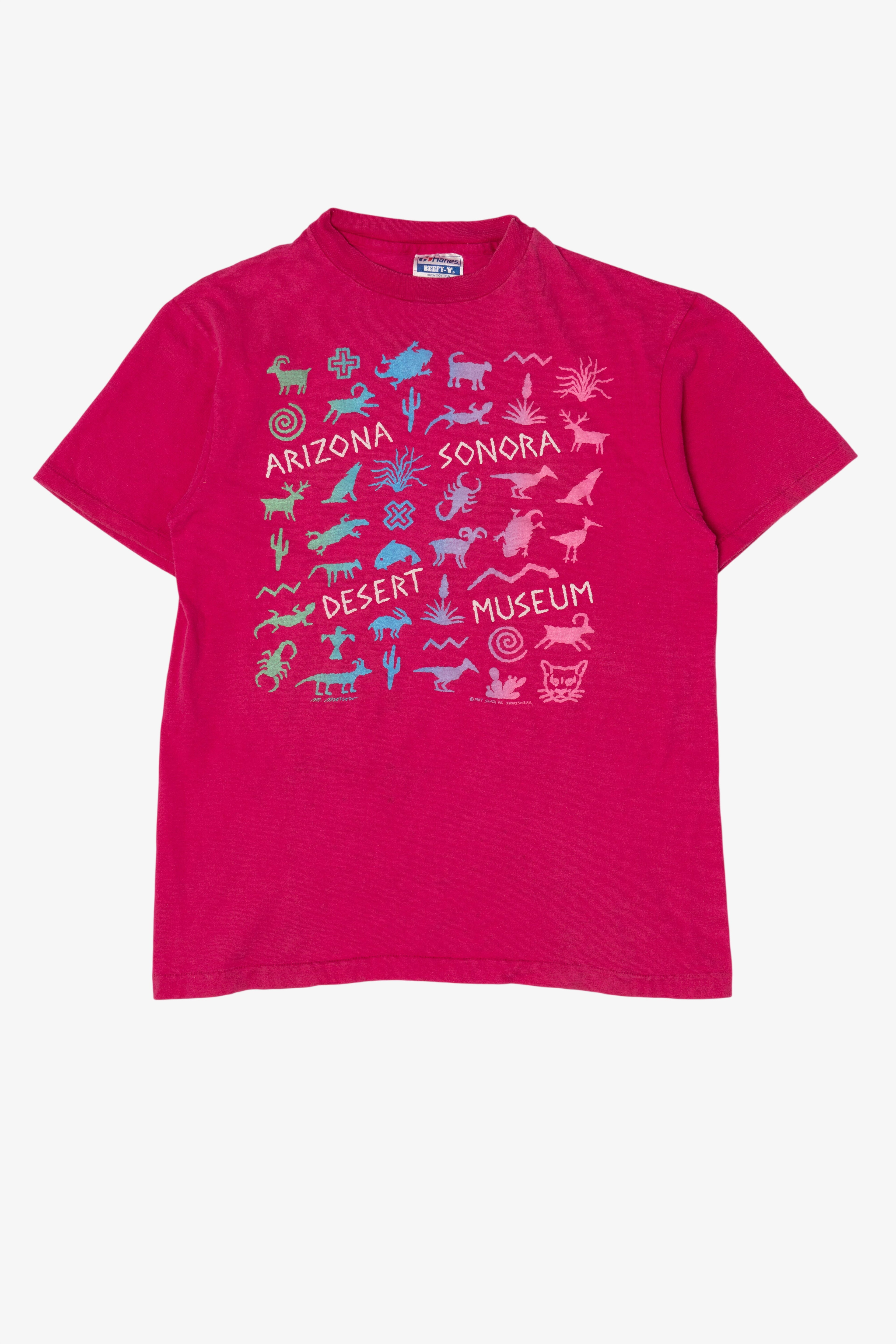 Vintage Pink Arizona Sonora Desert Museum Single Stitch T-Shirt (1980s)