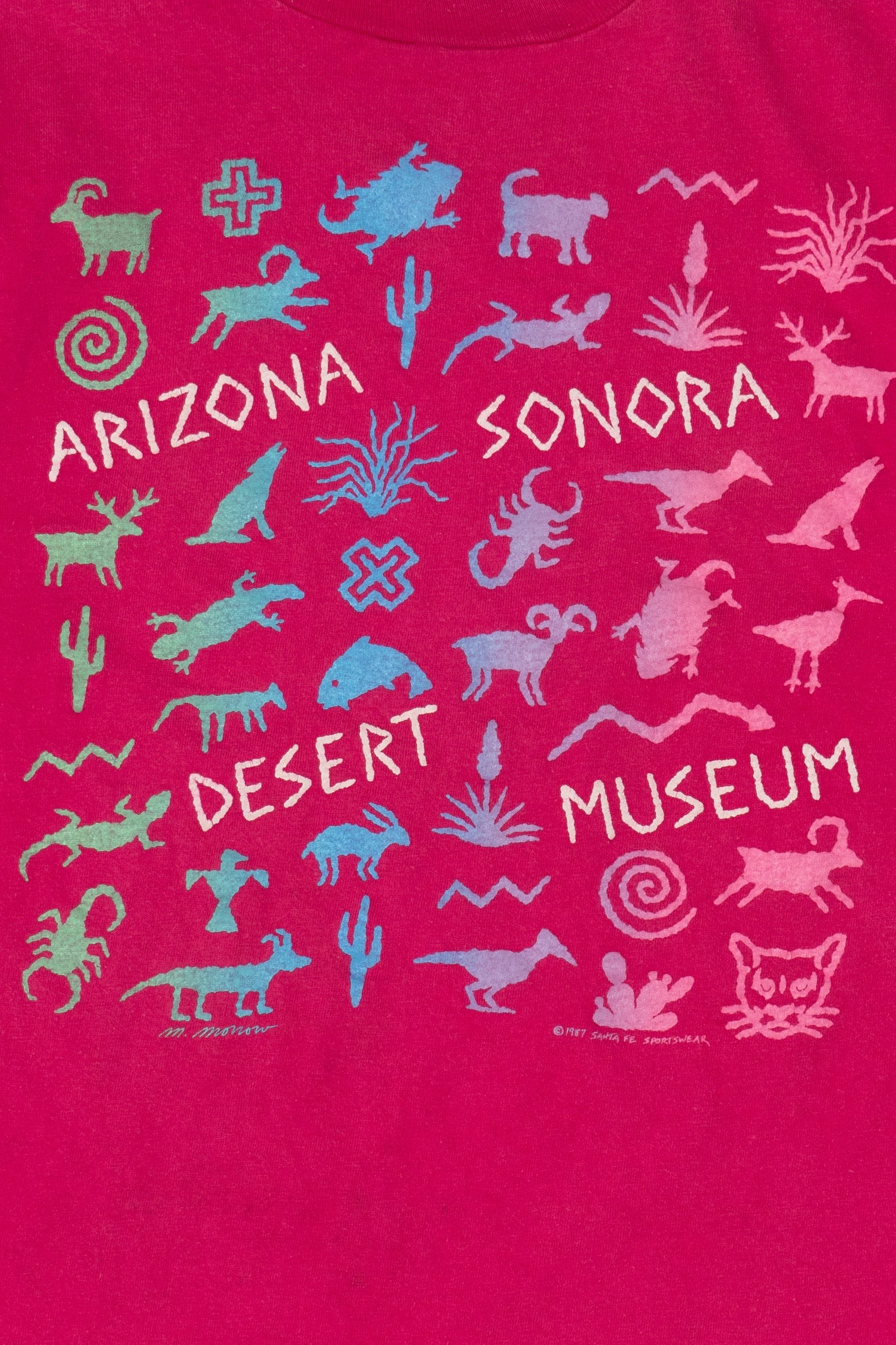 Vintage Pink Arizona Sonora Desert Museum Single Stitch T-Shirt (1980s)