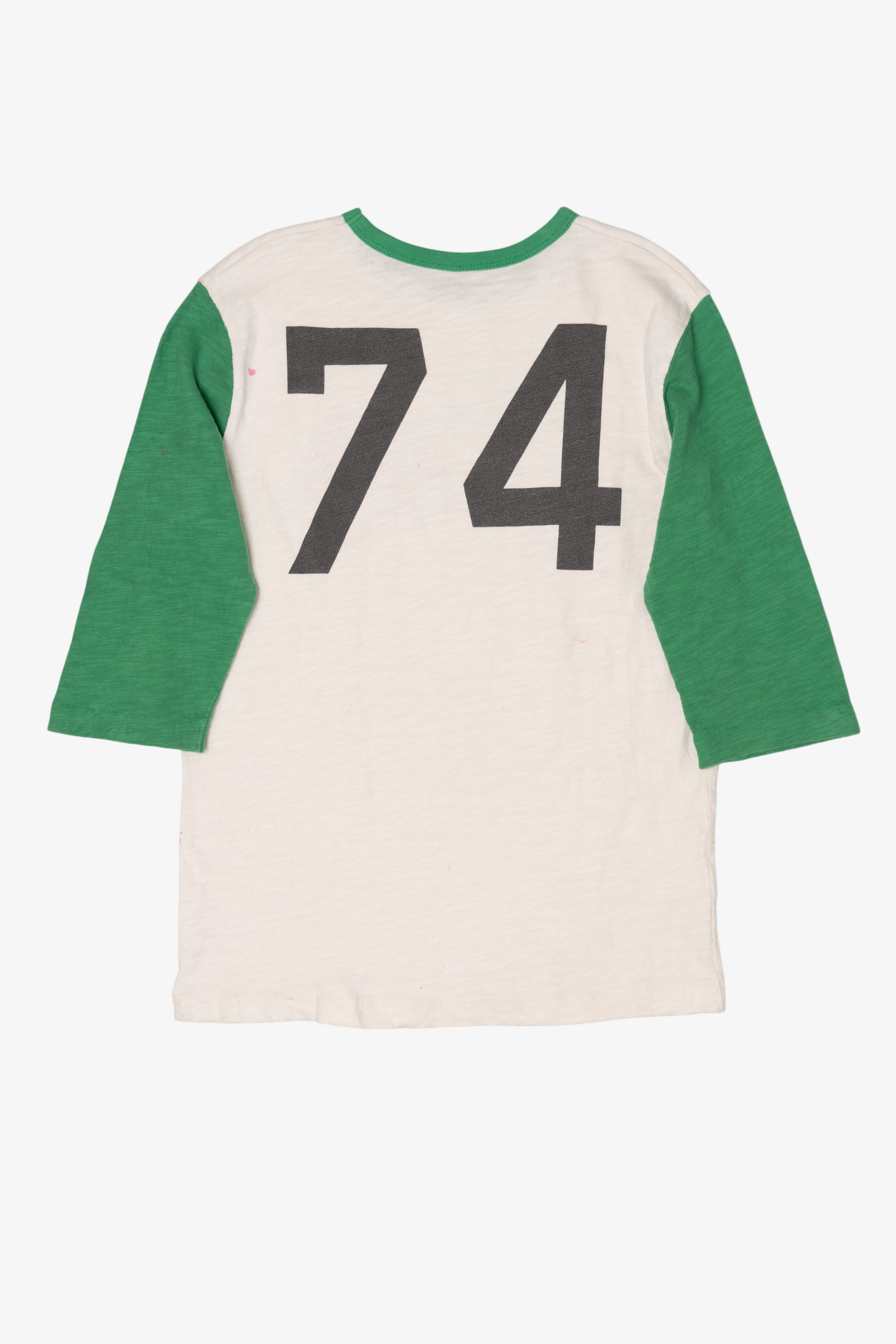 Vintage Green Gap Kids Motorcycle #74 Single Stitch T-Shirt (1990s)