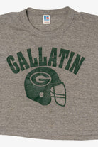 Vintage Gray Gallatin High School Football Cropped T-Shirt (1990s)