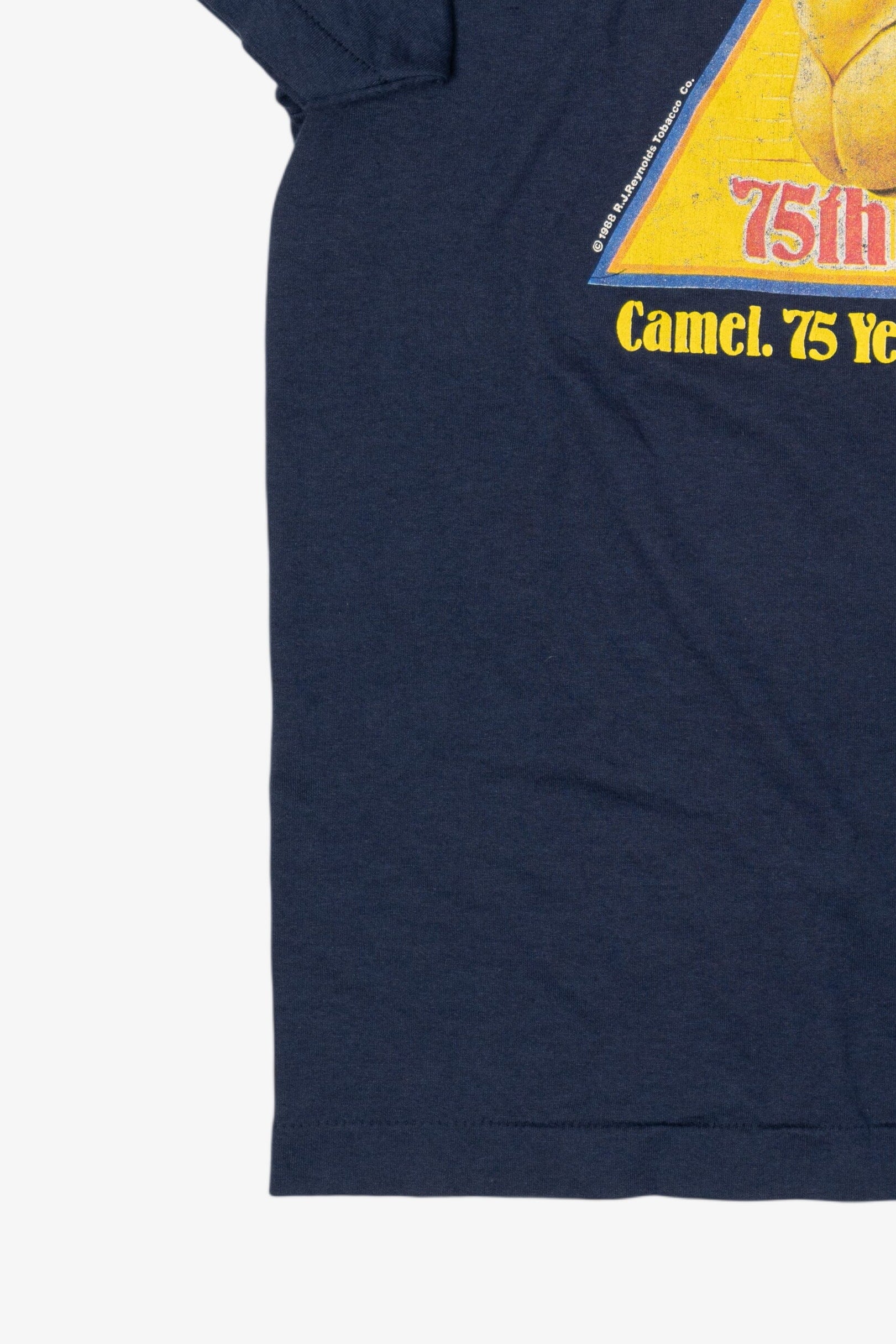 Vintage Navy Blue Camel 75th Anniversary T-Shirt (1980s)