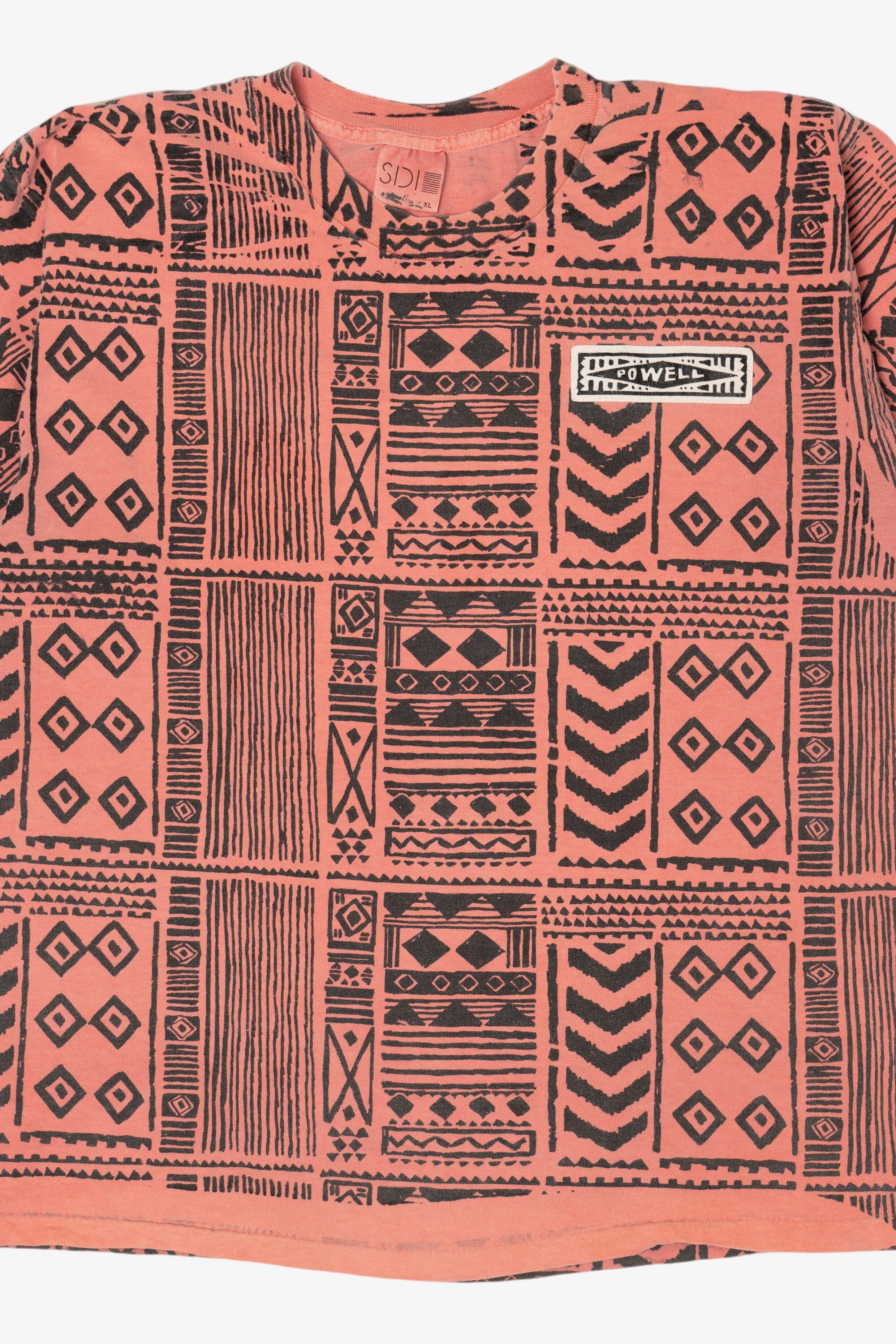 Vintage Salmon All Over Print Pattern T-Shirt (1990s)