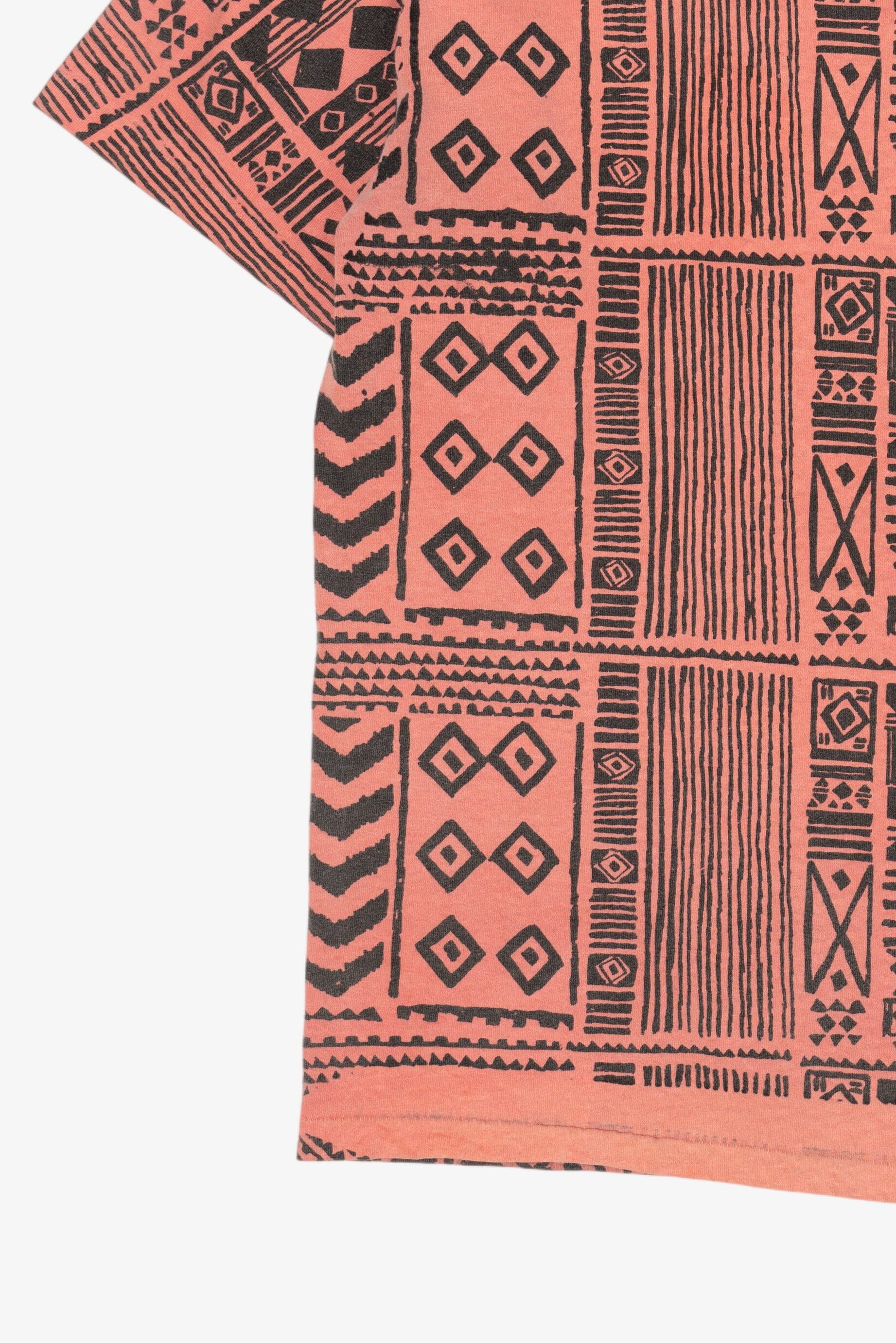 Vintage Salmon All Over Print Pattern T-Shirt (1990s)