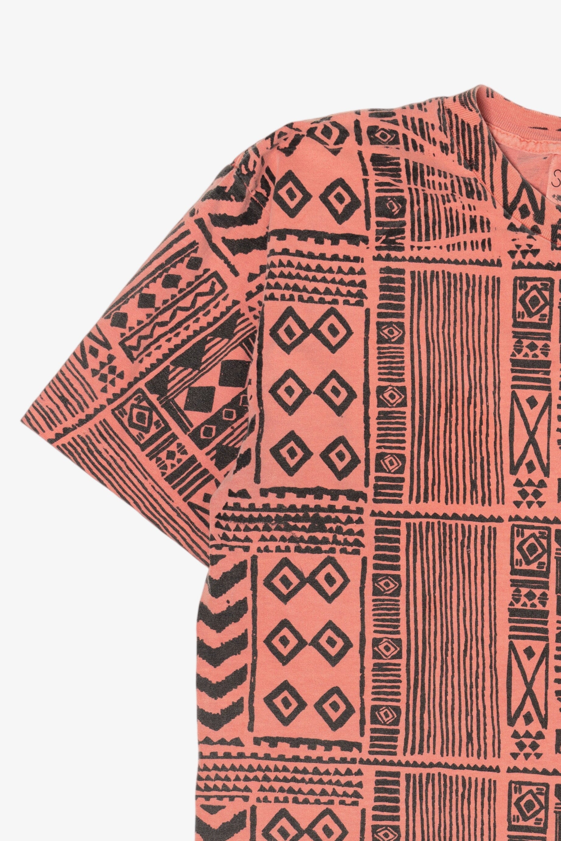 Vintage Salmon All Over Print Pattern T-Shirt (1990s)