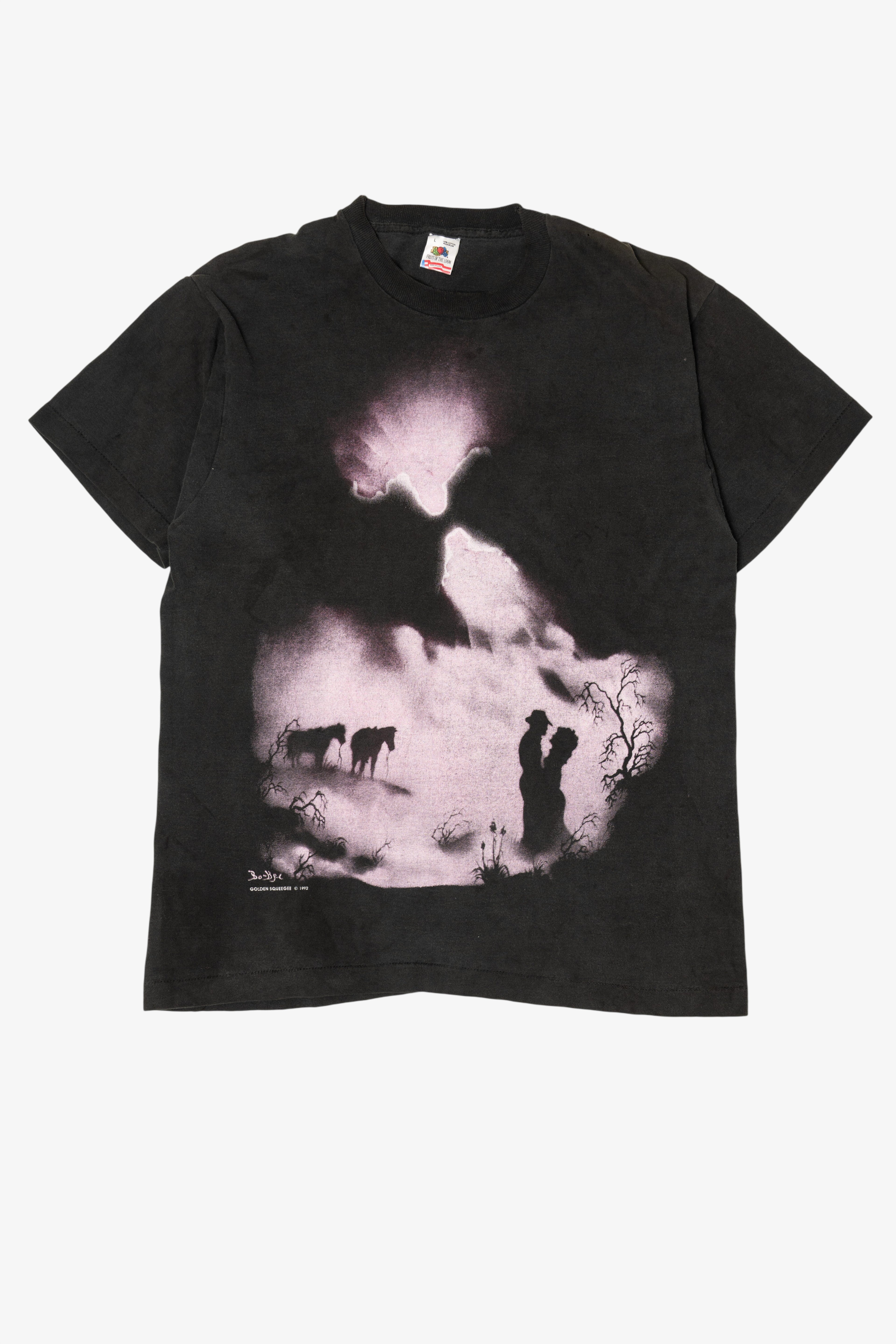 Vintage Cowboys Under Sky Single Stitch T-Shirt (1990s)