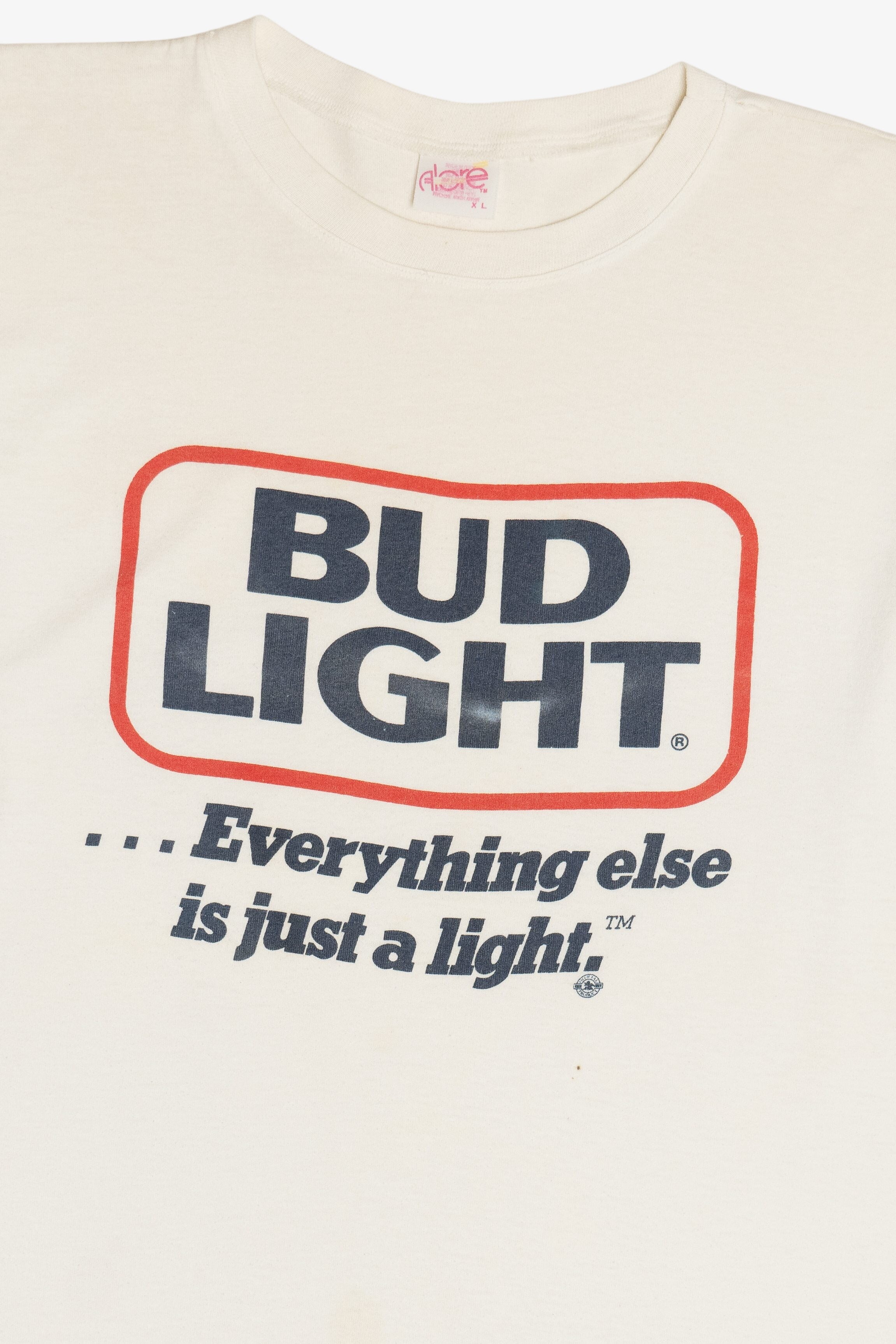 Vintage Bud Light Beer "...Everything Else Is Just A Light" T-Shirt (1990s)