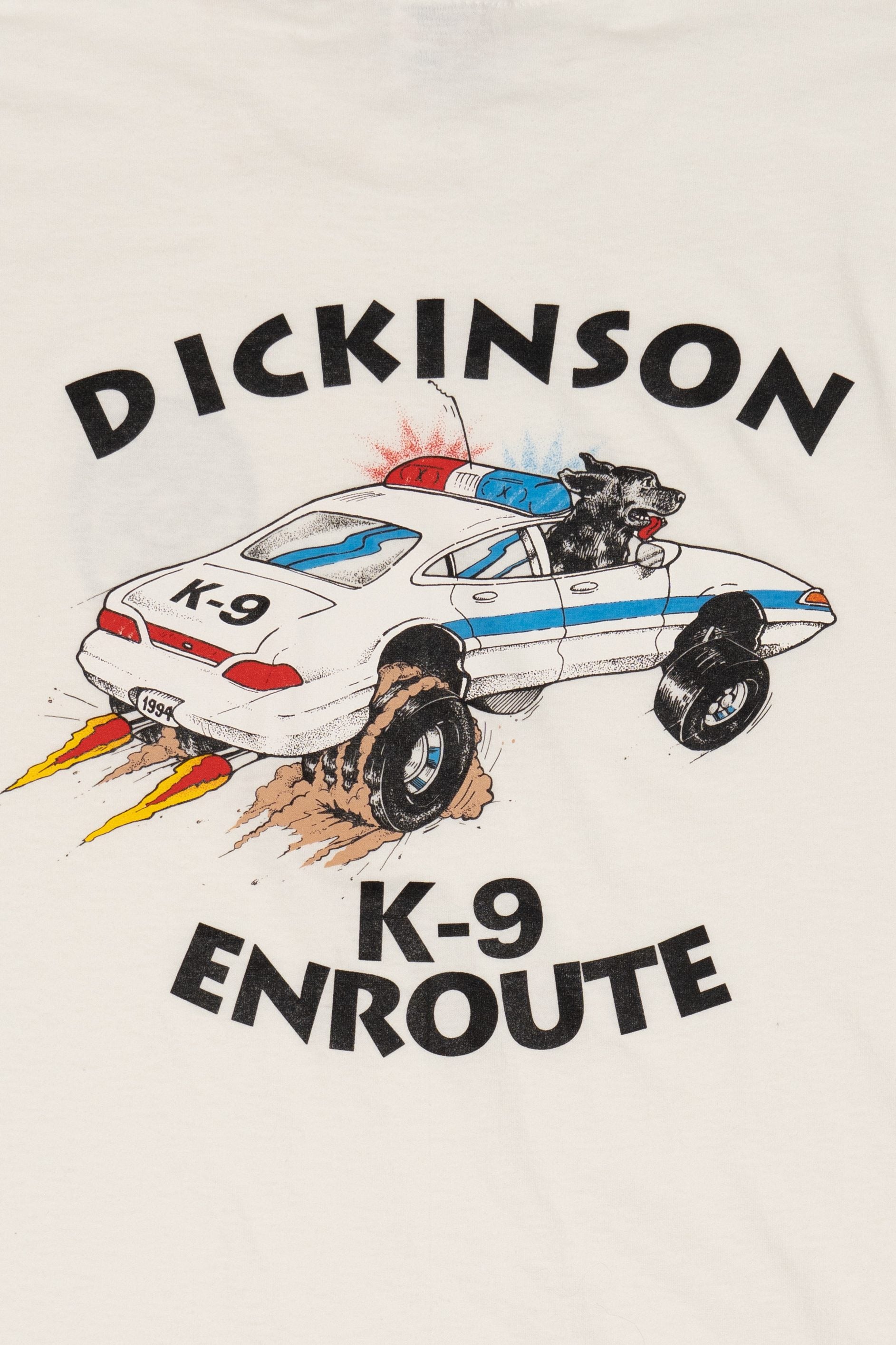 Vintage Dickinson K-9 Enroute Police Single Stitch T-Shirt (1990s)