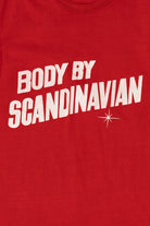 Vintage Red "Body By Scandinavian" Sportswear T-Shirt (1970s)