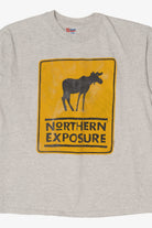 Vintage Northern Exposure Moose Crossing Sign T-Shirt (1990s)