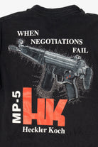 Vintage Heckler & Koch "When Negotiations Fail" Gun T-Shirt (1990s)