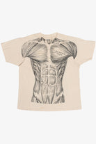 Vintage Leslie Arwin Muscle Anatomy Double Sided Print T-Shirt (1970s)