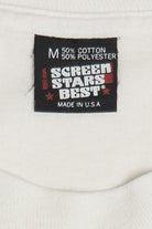 Vintage Neon Hearts Embossed Print Single Stitch T-Shirt (1990s)
