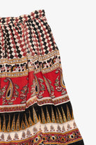 Vintage Red And Black Cotton Charm Skirt (1990s)